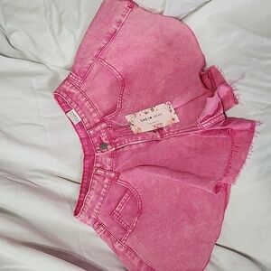 SHEIN Mod Retro Pink Shorts Size 25 NWT